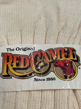 Vintage The Original Red Camel Ribbed Crew Socks